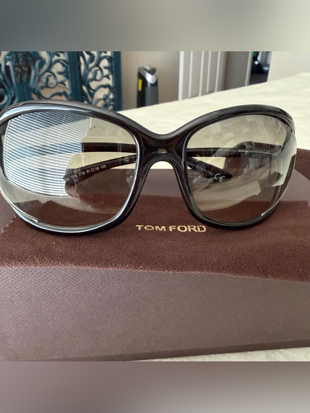 Tom Ford Jennifer Oversize Sunglasses Black